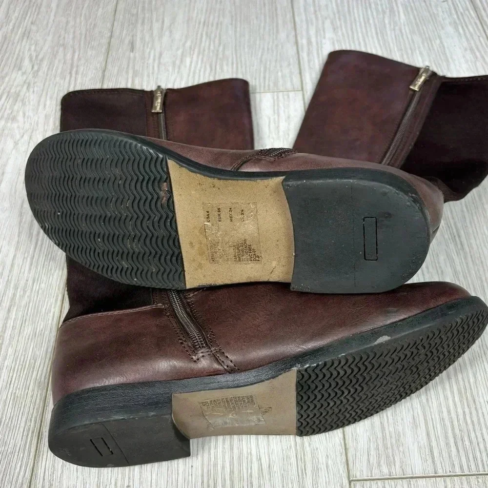 Kenneth Cole NY Classic Kennedy Scuba Boots flat heel in Brown size 4
